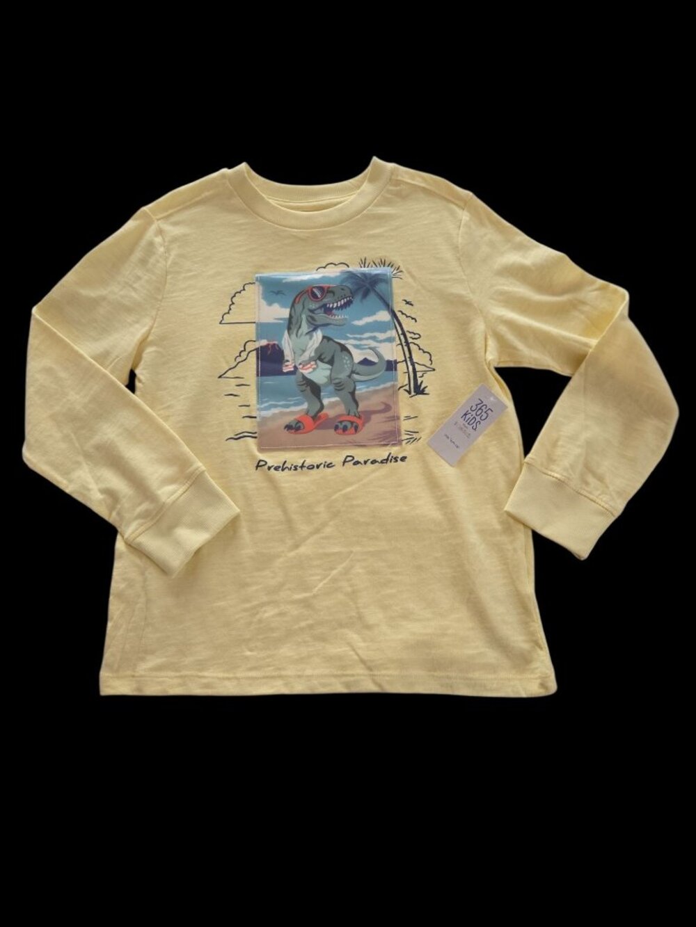 Boys Long Sleeve Graphic Tee – Size 7 – Dinosaur Paradise Print - NWT